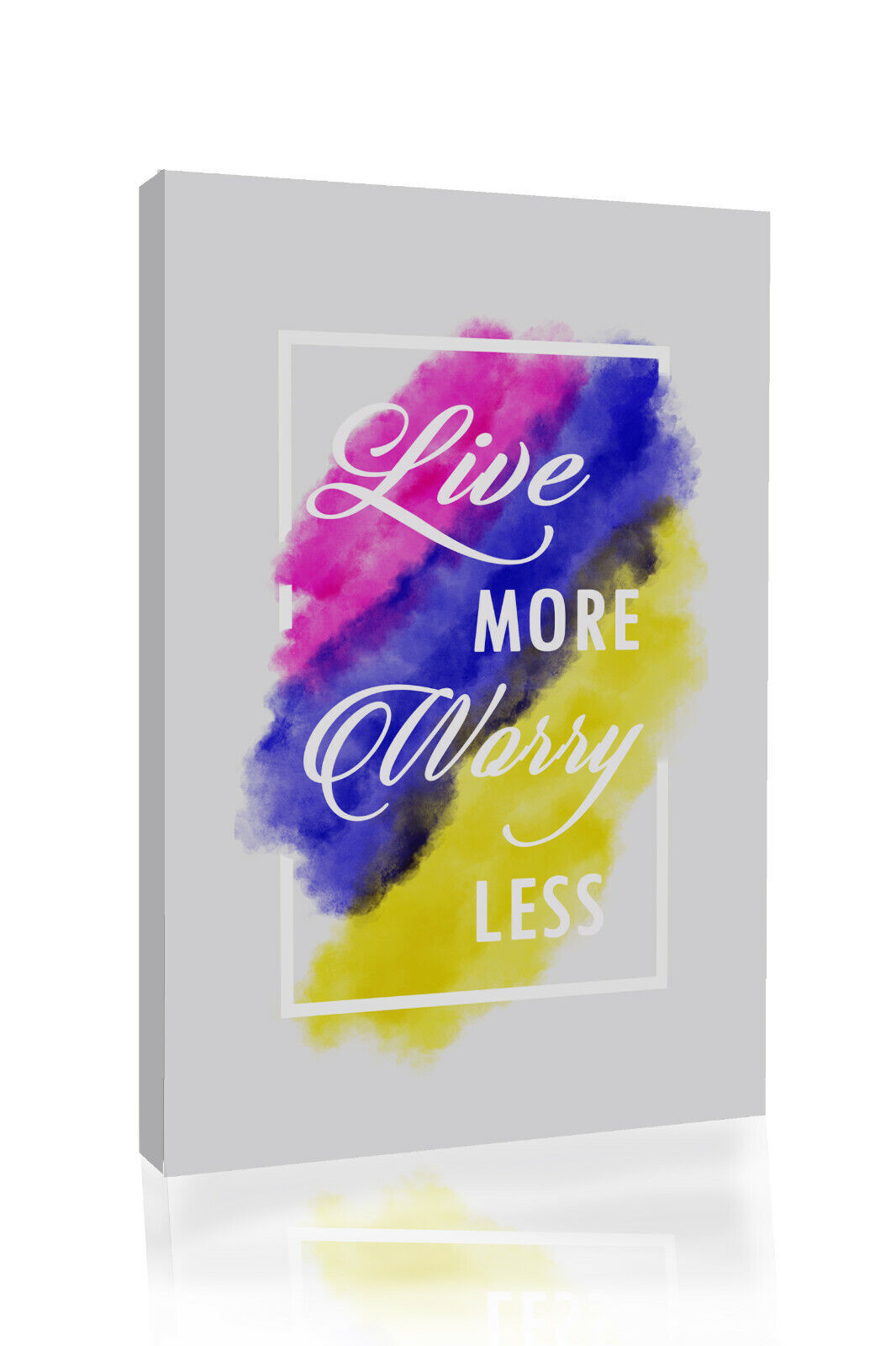 Live More Multi Coloured Inspirational Quote Canvas Wall Art Picture Print