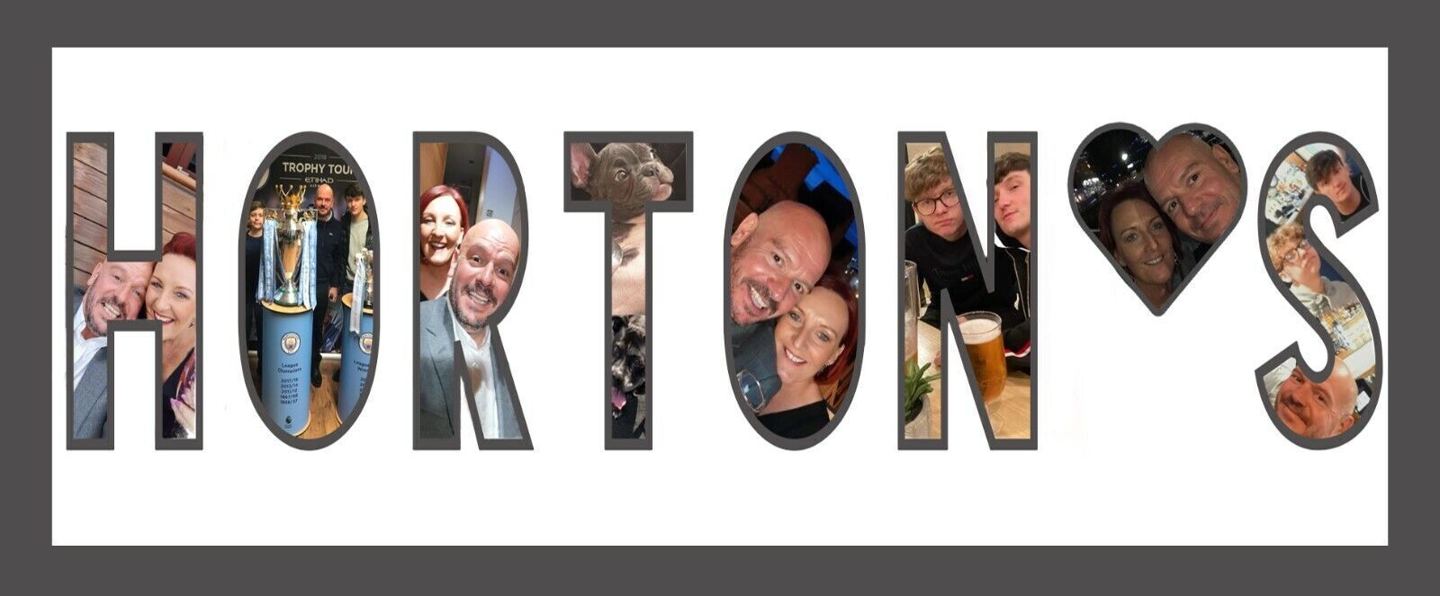 Personalized Photos in Words/ Family Names Canvas Collage Wall Art Picture Print