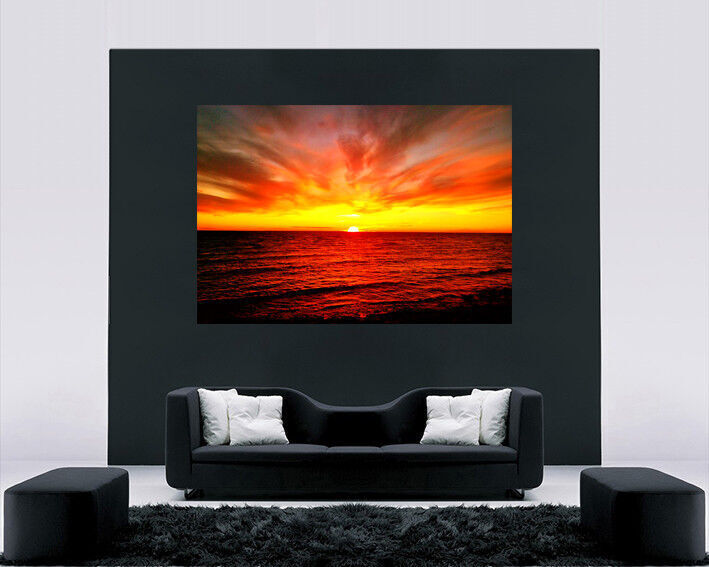 Baltic Sea Sunset Quote Canvas Wall Art Picture -100% cotton- A1, A2, A0 + sizes