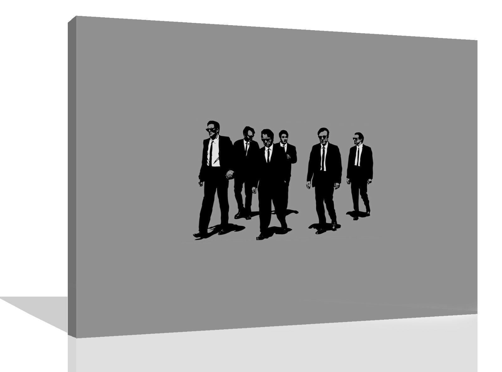 Abstract Resevoir Dogs Movie Canvas Wall Art Picture Print- Black white grey