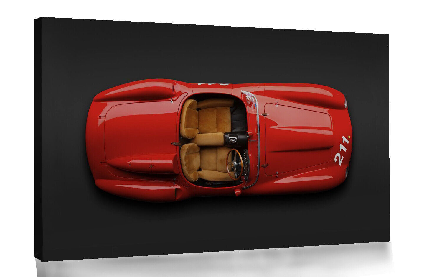 Red Ferrari 625 Spider Canvas Wall Art Picture Print READY TO HANG