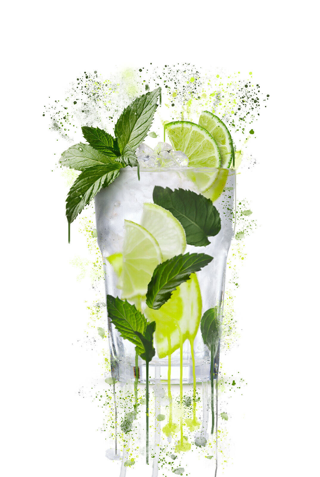 Mojito Cocktail DRINK CANVAS WALL SPLASH ART PICTURE PRINT