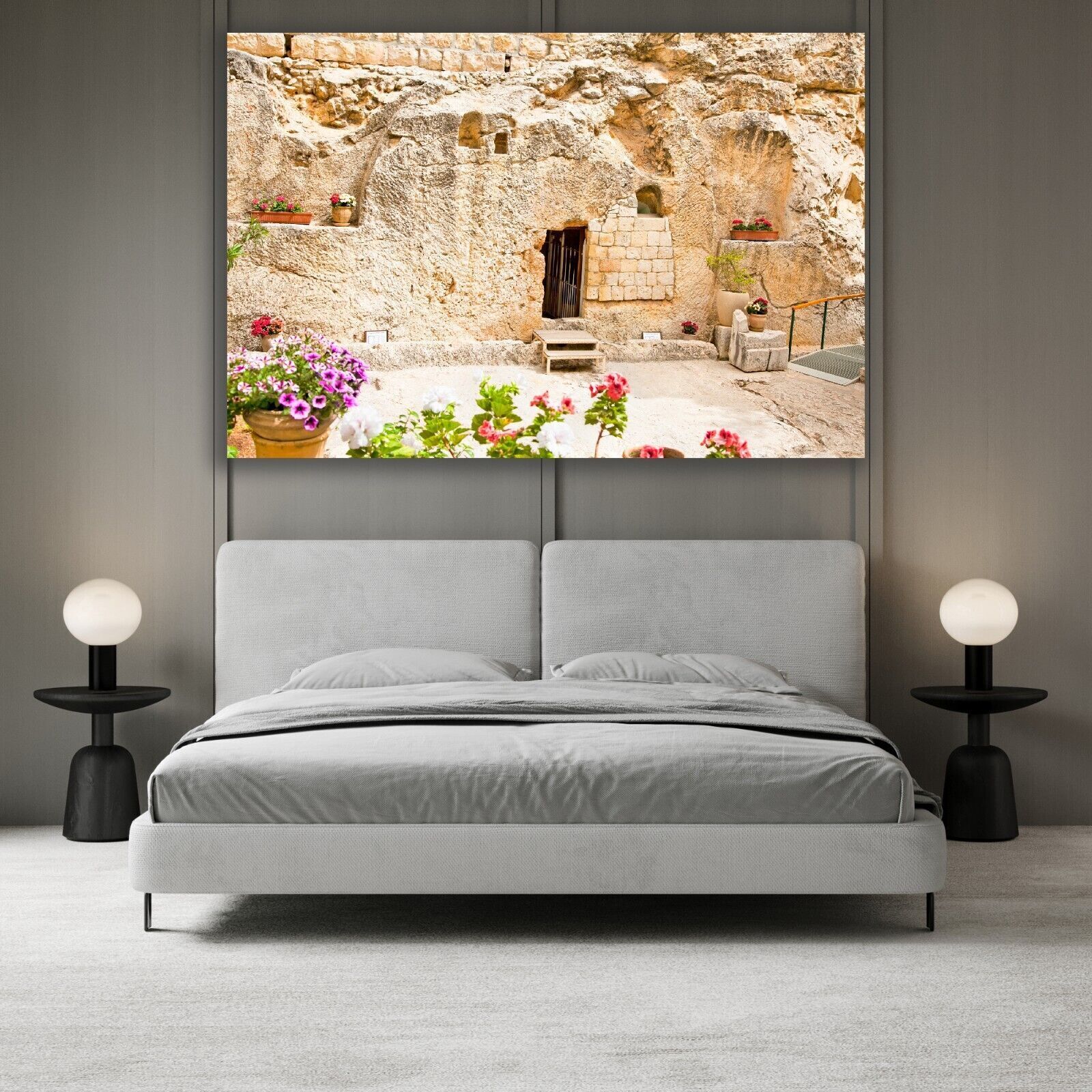Garden Tomb in Jerusalem, Israel Canvas Wall Art Picture Print