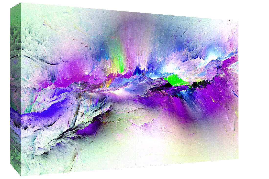 Modern Purple Tones Abstract Canvas Wall Art Picture Print A4 A1 A2 A3