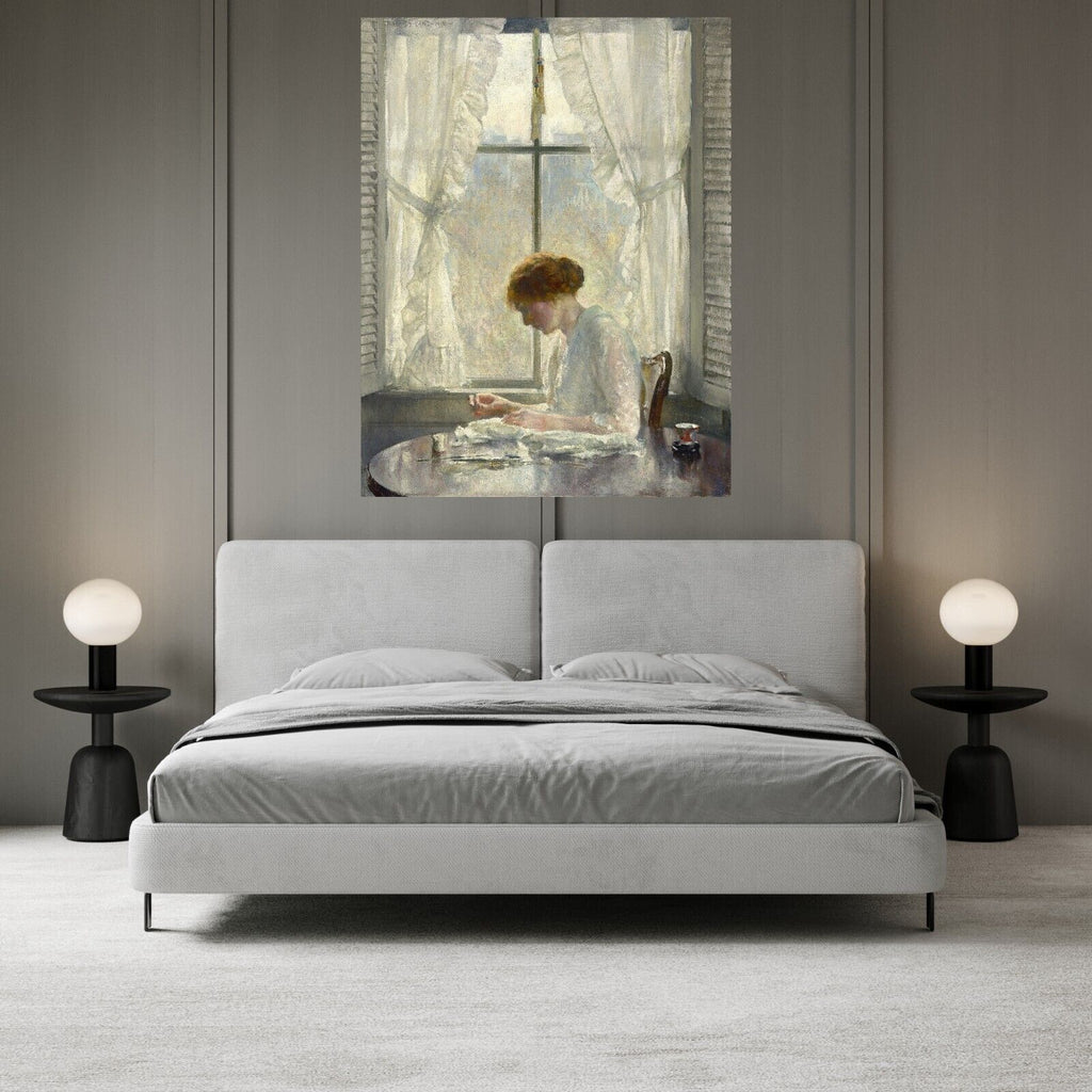 JOSEPH DECAMP, THE SEAMSTRESS Canvas Wall Art Picture Print