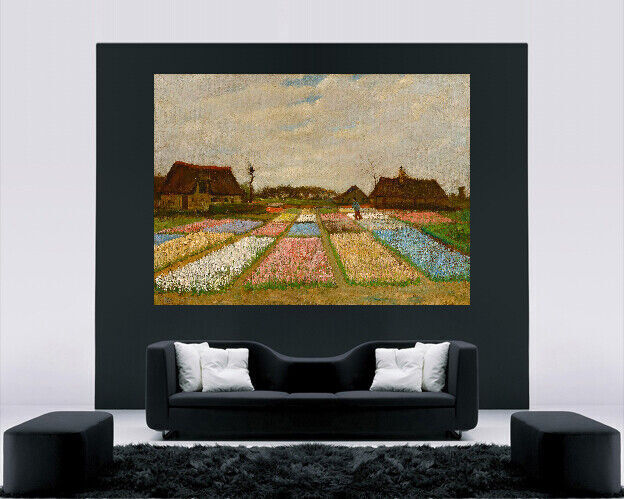Van Gogh Field Of Bulbs Painting Canvas Wall Art Picture Print