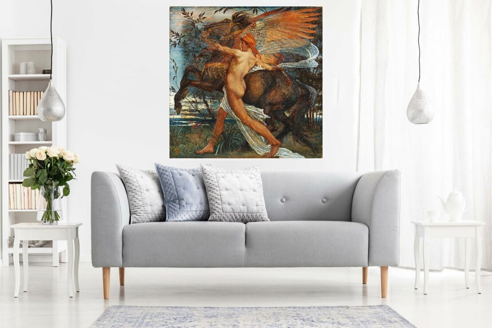 Pegasus (1889) Walter Crane CANVAS WALL ART PICTURE PRINT PAINTING