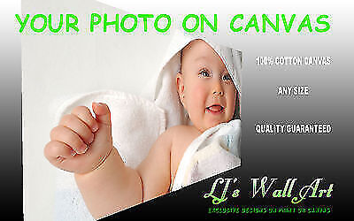 A5 Your Personal Photo Picture on 100% 340gsm Cotton Canvas Print - DEEP FRAMED