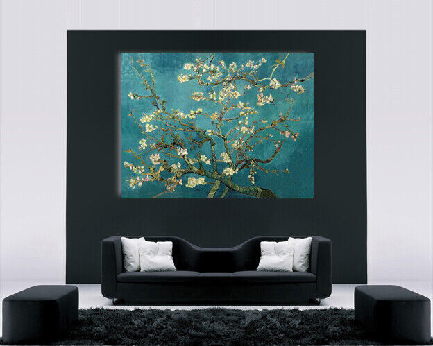 Vincent van Gogh Almond blossom duck egg blue CANVAS WALL ART PAINTING PRINT