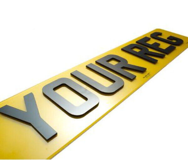 PAIR 3D Gel Cut Registration Number Plates 100% ROAD/MOT Legal Premium Car