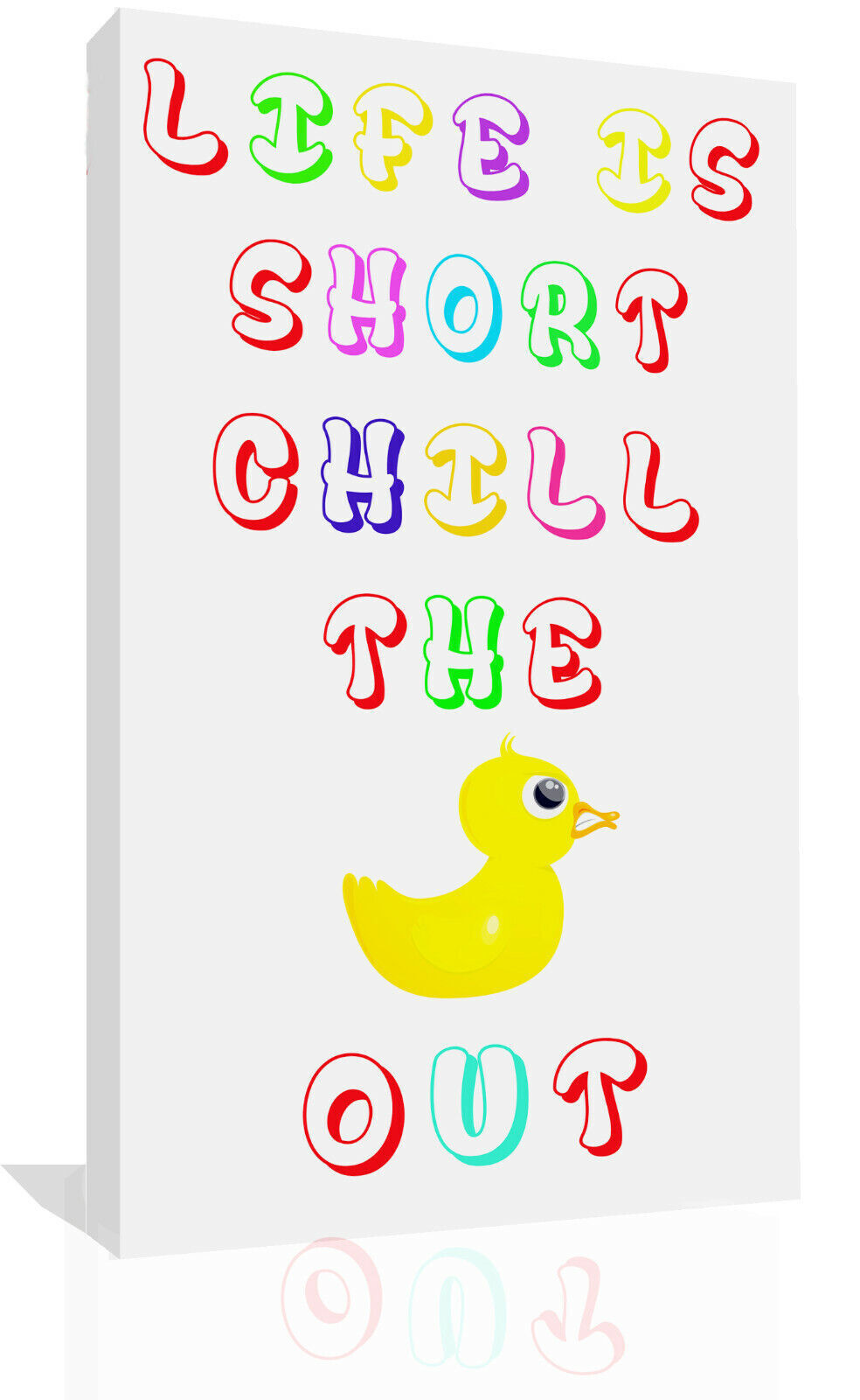 Life is Short Chill Out CANVAS WALL ART Picture Print - Mulit coloured