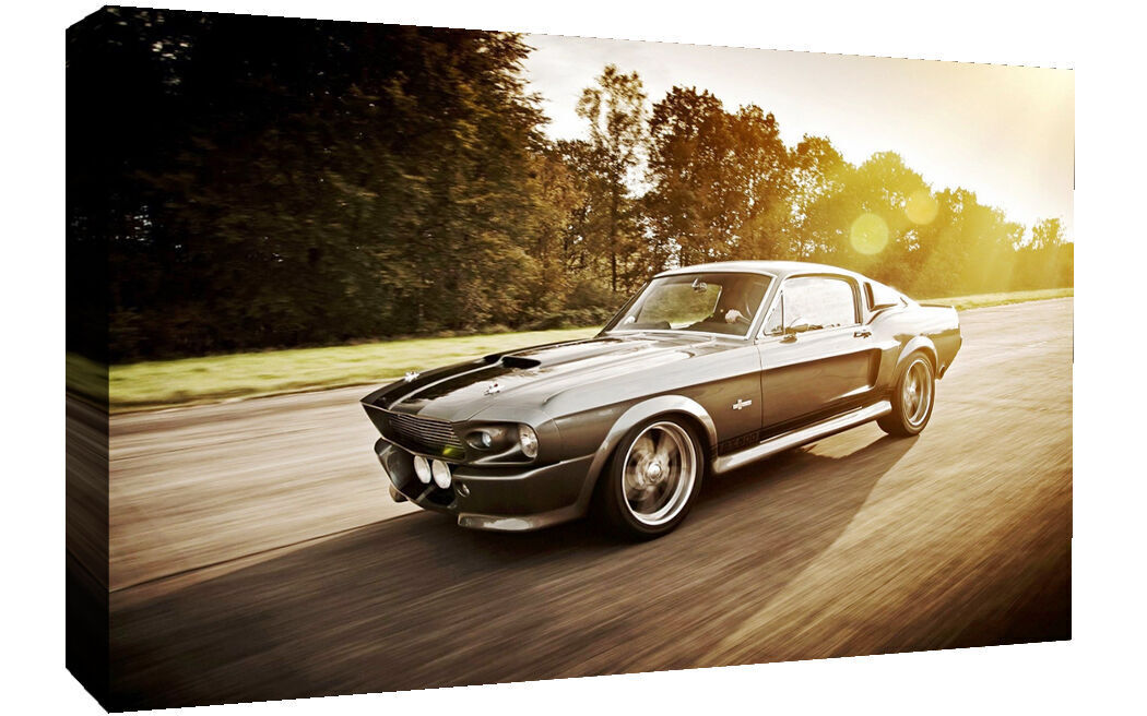 Mustang Shelby Eleanor Classic Car Canvas Wall Art Picture Print -Various Sizes