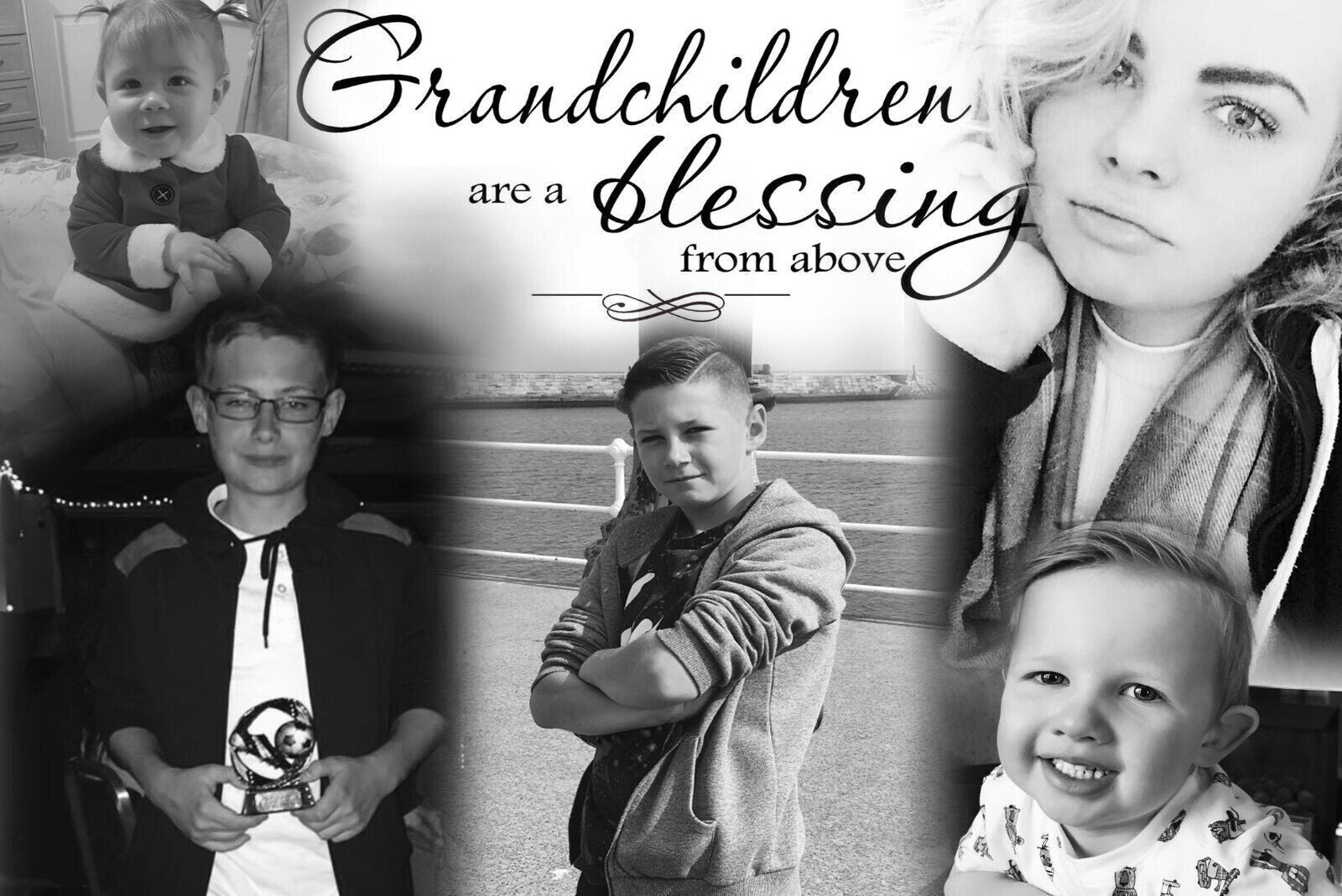 Your Personal Photos on a Collage/Montage - Cotton Canvas 40" x 29" 100cm x 75cm