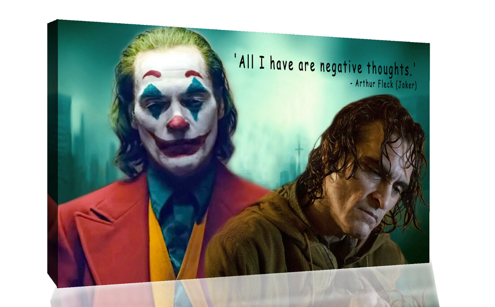 Film Joker Quote - Joaquin Phoenix CANVAS WALL ART Picture Print