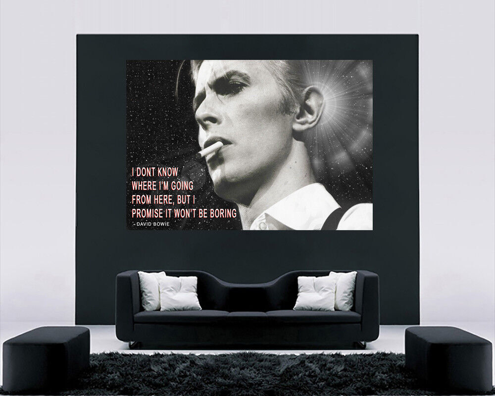 David Bowie I Don't Know Where I'm Going Quote on CANVAS WALL ART Picture Print
