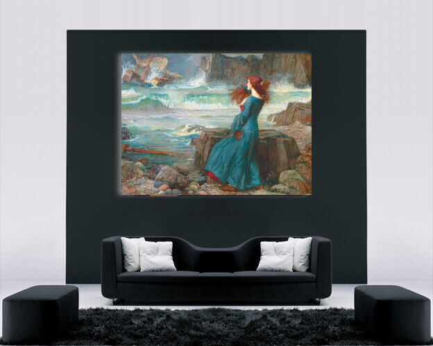 John William Waterhouse Miranda The Tempest Canvas Wall Art Picture Print