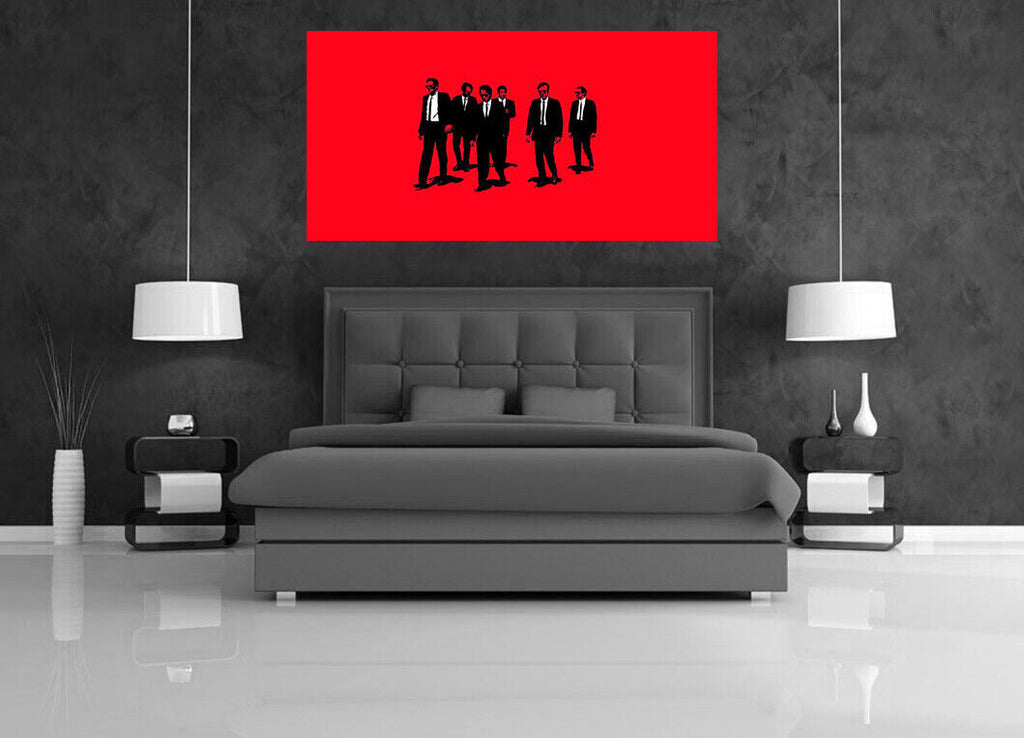 Abstract Resevoir Dogs Movie Canvas Wall Art Picture Print - Red