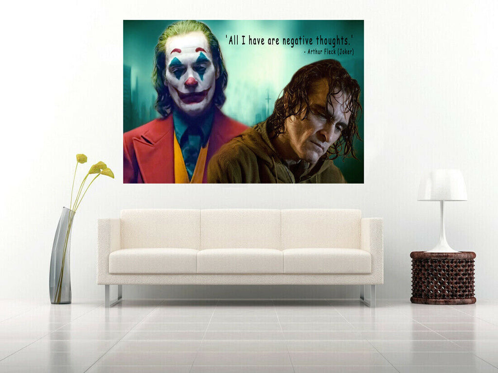 Film Joker Quote - Joaquin Phoenix CANVAS WALL ART Picture Print