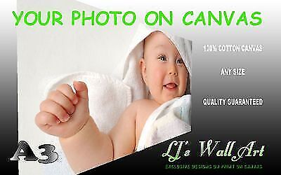 A3 Personal Photo on a Box Canvas Wall Art Print 12" x 12" DEEP FRAMED