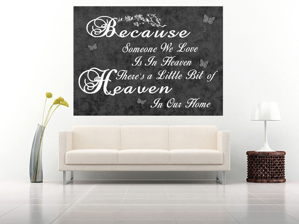 HEAVEN QUOTE - Life - Black & White Canvas Wall Art Picture Print- ALL SIZES