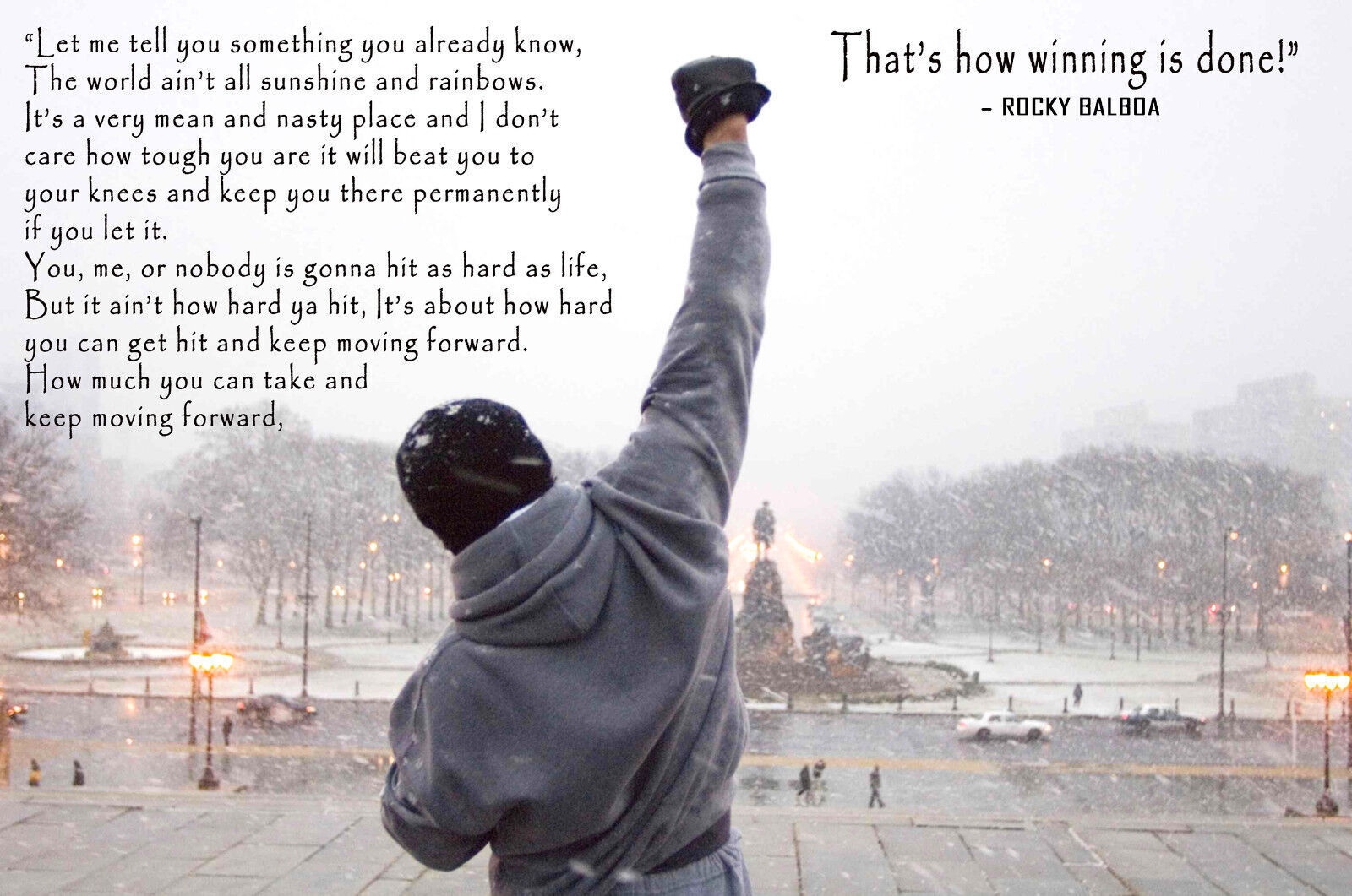 Rocky Balboa gym hope quote canvas wall art print picture READY TO HANG