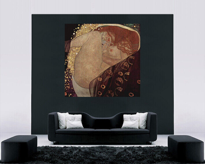 Gustav Klimt Danae Woman Painting Canvas Wall Art Picture Print