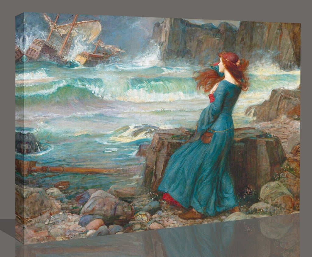 John William Waterhouse Miranda The Tempest Canvas Wall Art Picture Print