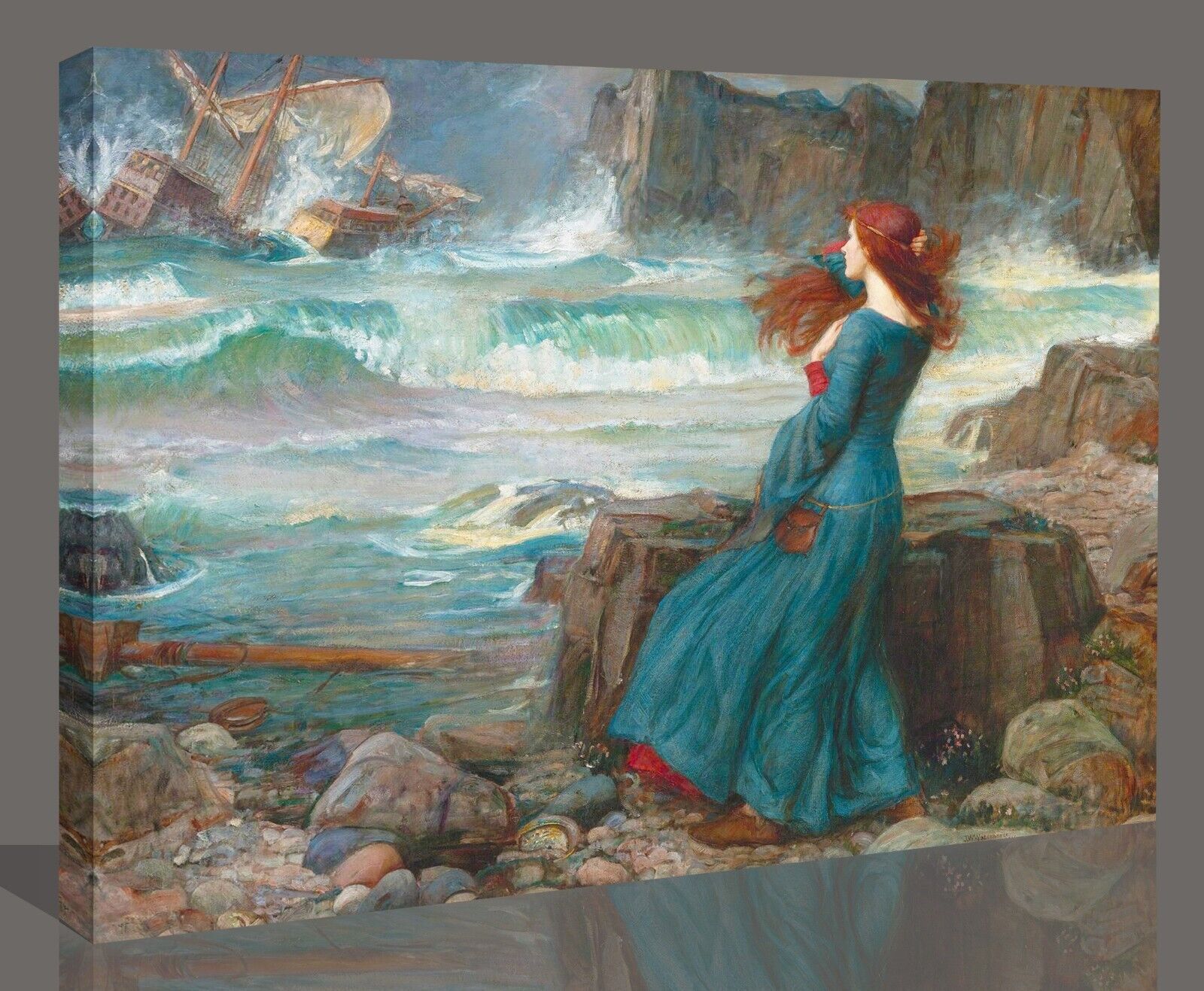 John William Waterhouse Miranda The Tempest Canvas Wall Art Picture Print