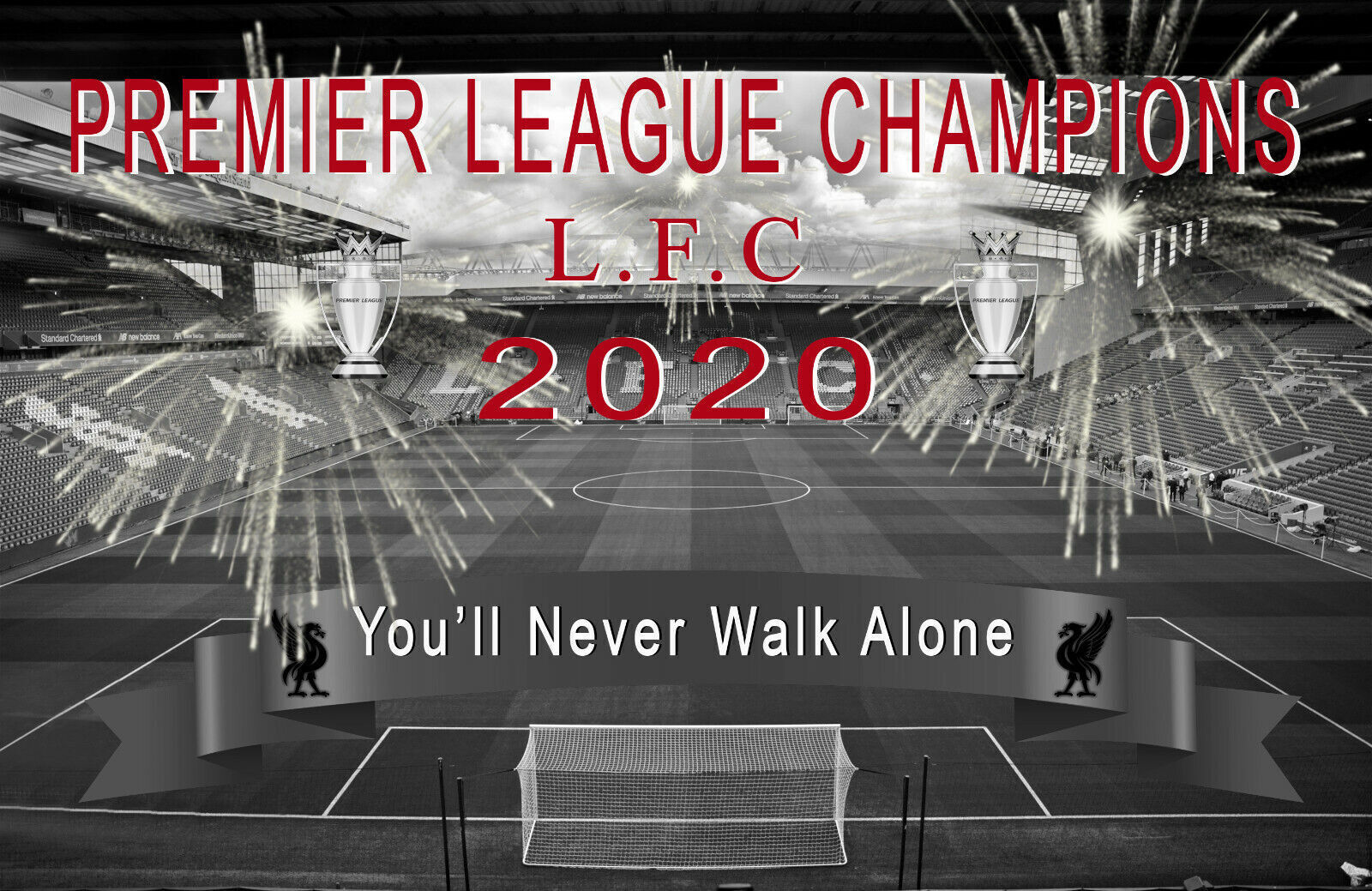 Premier League Champions Liverpool Football LFC CANVAS WALL ART Print Picture