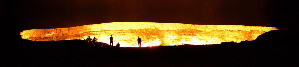 Panoramic Large Black Abstract Cave Landscape Canvas Wall Art Print Picture