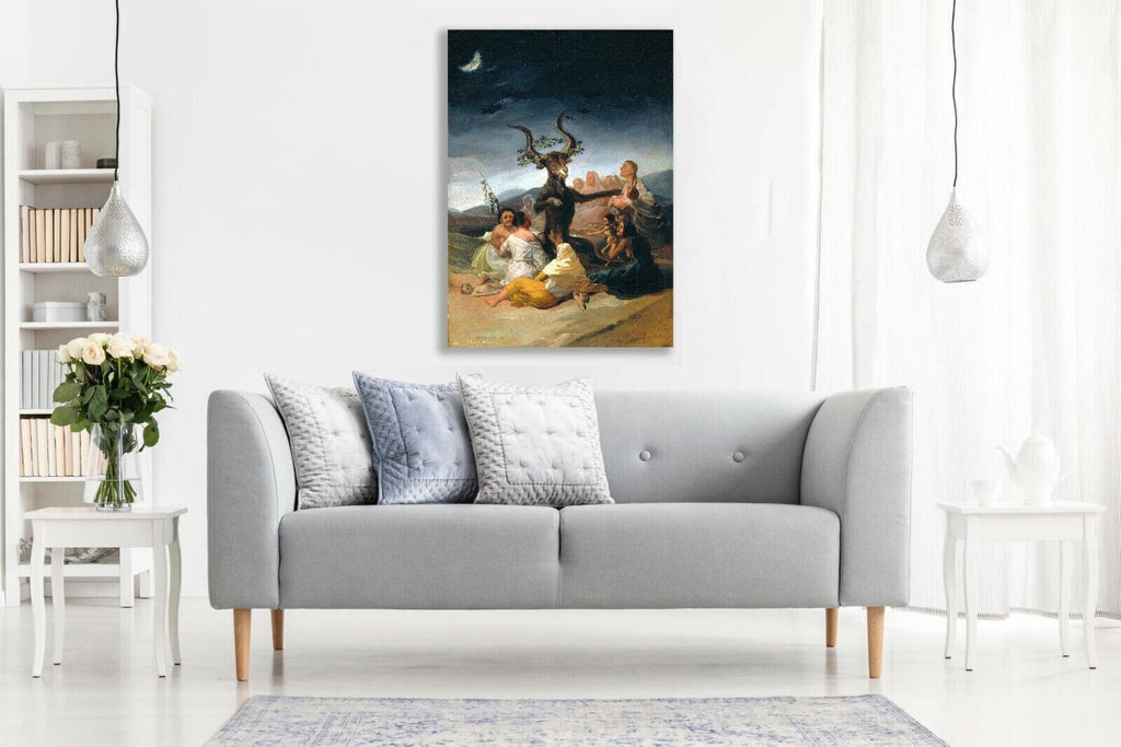 FRANCISCO GOYA, WITCHES SABBATH Canvas Wall Art Picture Print