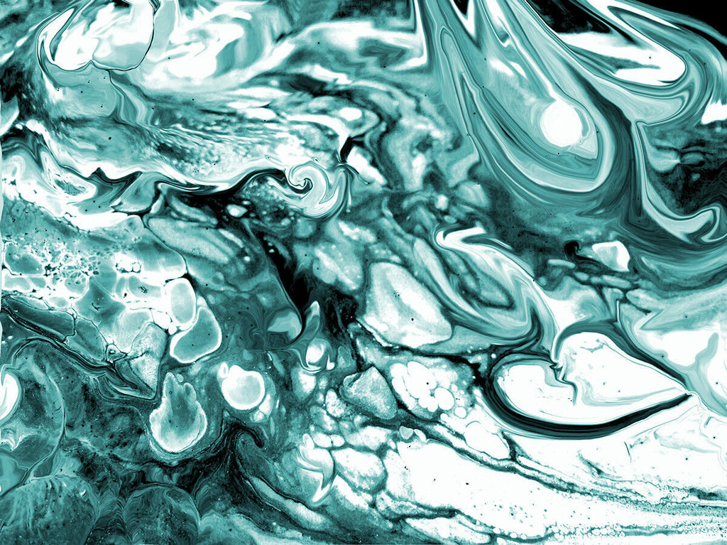 Duck Egg Blue Marble Abstract Art on CANVAS WALL ART Picture Print A4 A1 A2