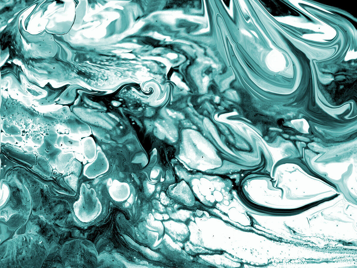 Duck Egg Blue Marble Abstract Art on CANVAS WALL ART Picture Print A4 A1 A2