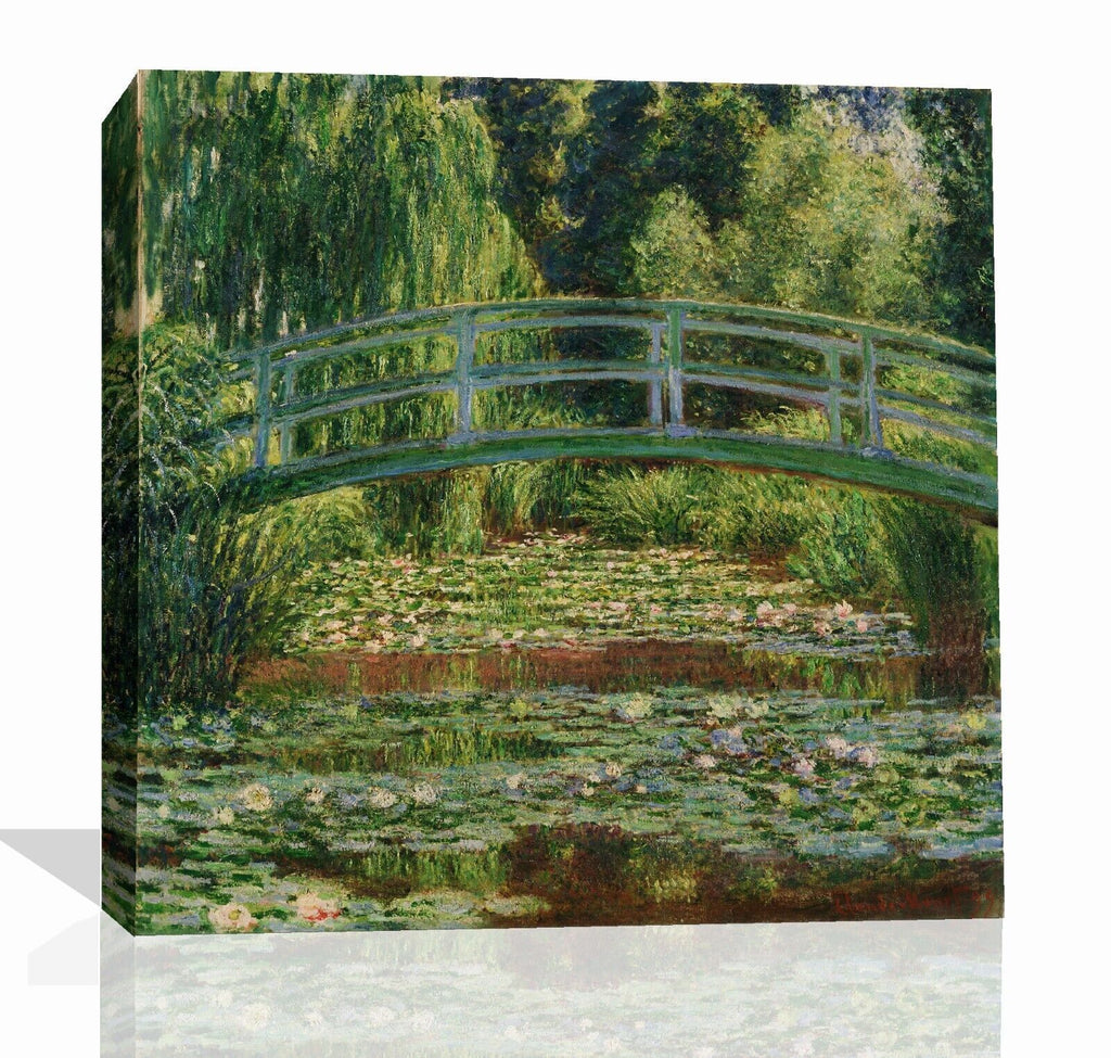 Japanese Footbridge and the Water Lily Pool Monet Canvas Wall Art Picture Print