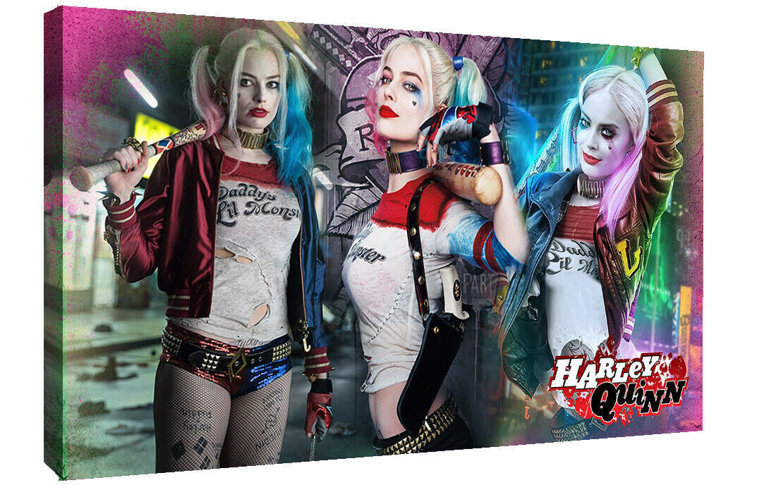 Harley Quinn Marvel Suicide Squad Canvas Wall Art Print Picture - All Sizes