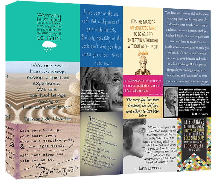 Famous Quotes Canvas Wall Art  Picture - 100% cotton - A1, A2, A0 sizes