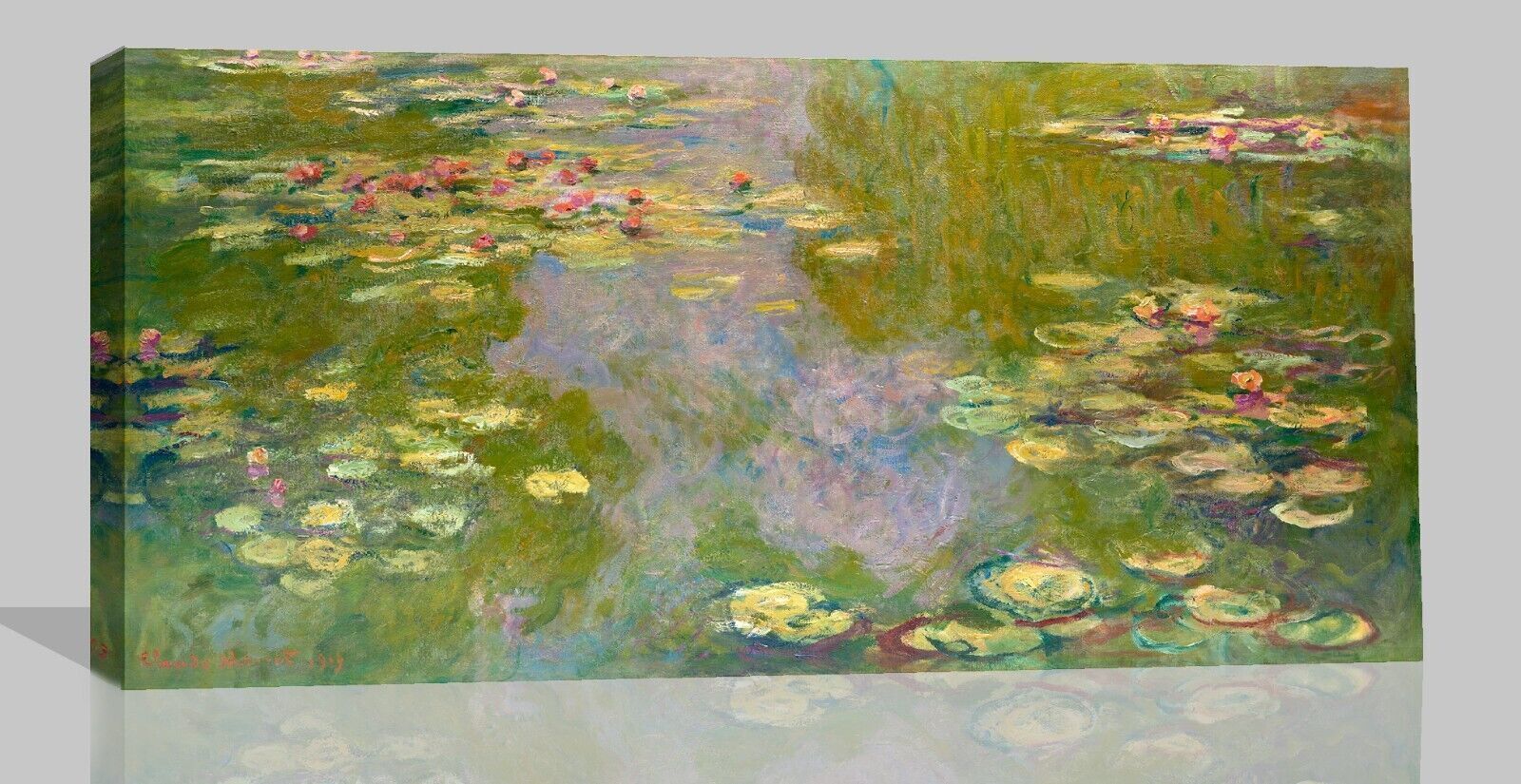 Claude Monet, The Water Lilies Painting Canvas Wall Art Print
