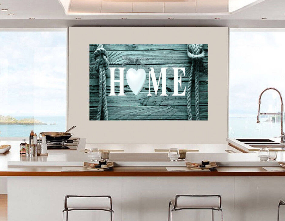 Shabby Chic Home Quote Decoration Framed Canvas Print Wall Art Ready To Hang