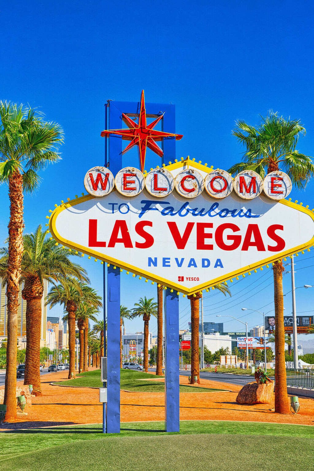 Welcome to Las Vegas Sign Canvas Wall Art Picture Print- ALL SIZES
