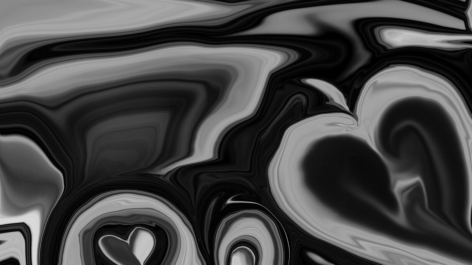 Black Grey Abstract CANVAS WALL ART Picture Print