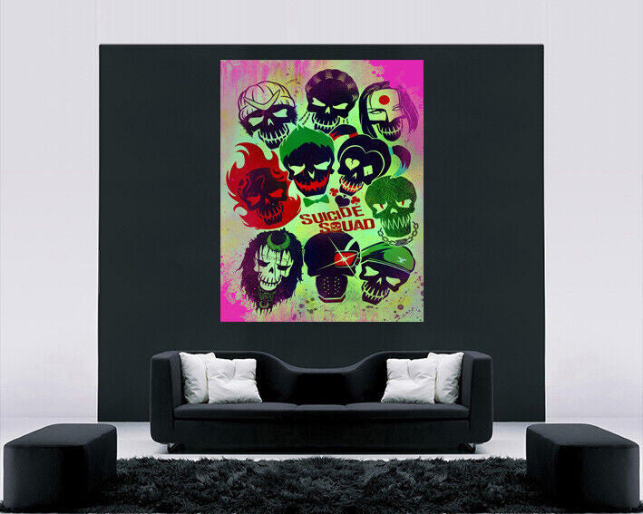 Suicide Squad Movie Framed Canvas Print Picture Wall Art - 100% Cotton